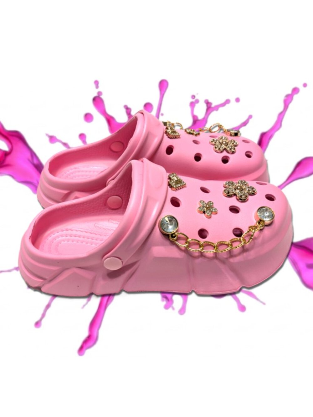 GIRL'S PINK CLOGS - Accessories Included, Little & Big Kids' (C11-J4)